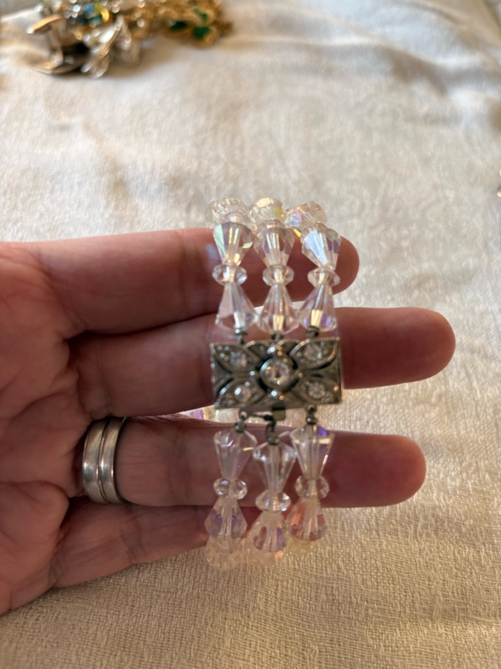 Aurora Crystal Bead Multi-Strand Bracelet